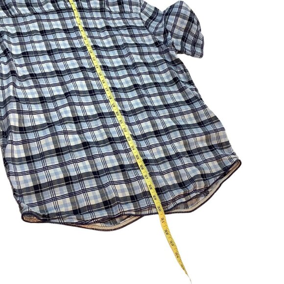 Tommy Bahama Island Crafted Plaid Shirt Mens Size M Blue Button Up Short Sleeve - Picture 3 of 11